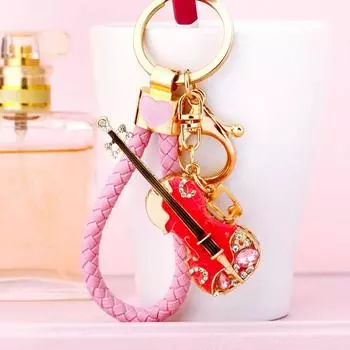 Украшение шикарный горный хрусталь кулон музыкальная тематика музыкальная нота ювелирный брелок автомобильный брелок пара фиолетовый