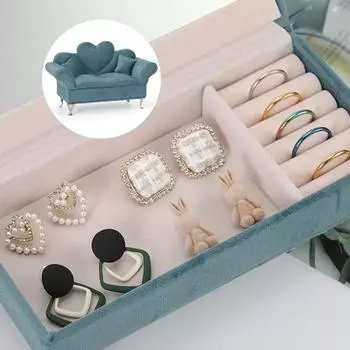 Украшение шкатулки для драгоценностей, аксессуары для часов, легкий бархатный тканевый держатель для ювелирных изделий, практичное хранение браслетов, легкий вес F