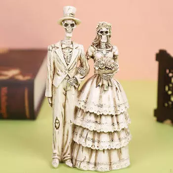Украшение Скелет Невеста и Жених, Скульптура, Коллекция Ремесел Домашний Декор Свадебная Пара