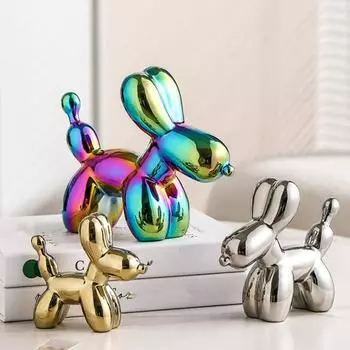 Украшение собаки, стильная мультяшная скульптура собаки, изысканная креативная гальваническая фигурка собаки для украшения дома Middle