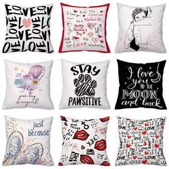 Украшение спальни, роскошное офисное кресло, диван, красивая забавная наволочка с изображением медвежьей лапы, черное любовное письмо 40x40cm