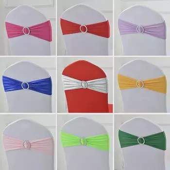 Украшение спинки стула в виде цветочного банта для свадеб и банкетов 13x34