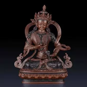 Украшение статуи Будды из чистой латуниМастерство изготовления статуи Будды, украшение дома, молоток Ваджраи, украшение статуи Будды из меди