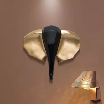 Украшение стены комнаты из смолы в виде статуи черного оленя, декор стены в виде статуи головы золотого оленя, украшение дома на Новый год и Рождество