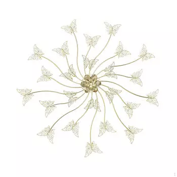 Украшение стены с бабочками для дома и офиса золотой