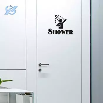 Украшение стены стеклянной двери ванной комнаты, трехмерная водонепроницаемая акриловая наклейка толщиной 1 мм