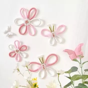 Украшение стены, ткань ручной работы, бабочки, цветочный орнамент, домашний офис, детская спальня, настенное искусство, Рождественский подарок E