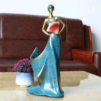 Украшение стойки, статуэтка красоты, поделки из смолы, кухонное украшение, держатель для одной бутылки красный