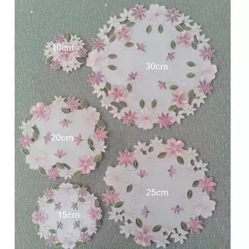 Украшение стола и аксессуары цветочная вышивка салфетка подставка под тарелку салфетка под прибор Свадьба Рождество вечеринка столовая салфетка под тарелку кухня round 15cm