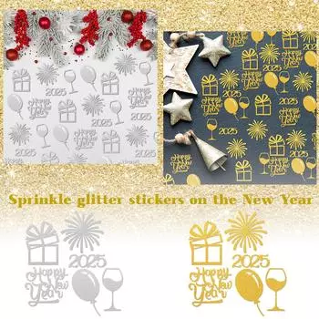 Украшение стола конфетти на Новый год, украшения конфетти из сусального золота на Новый год, для семейной новогодней вечеринки, чтобы отпраздновать Новый год. One Size