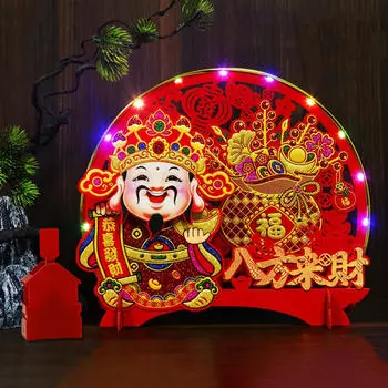 Украшение стола на китайский год с благословением огней, декоративное, 3 уровня, регулируемое для офиса