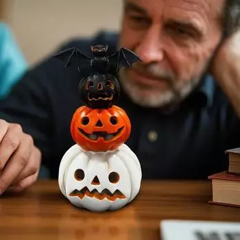Украшение стола, Оранжевый, Стоящий на тыкве, Коллекция Хэллоуин One Size