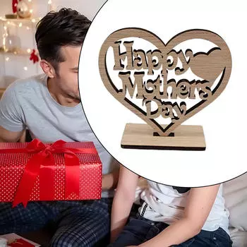 Украшение стола Подарок на день матери для мамы Любовь в форме сердца Декоративный знак Полое ремесло Style A