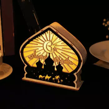 Украшение стола Рамадан, Ид, поделки, ночник, домашний декор, деревянная лампа для дома, жизни Style A