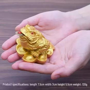 Украшение стола «Золотая цикада»: Офисные украшения Xupai, идеальный подарок для процветания и богатства. 330 Fortune Toad золотистый