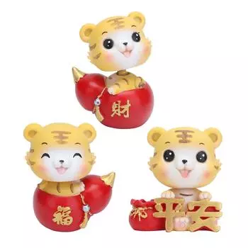 Украшение тигра из высококачественной смолы, милые, изысканные, яркие цвета, прочная, широко применяемая игрушка тигра Peace Tiger