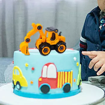 Украшение торта, конструктор, игрушечная модель машинки на Пасху large excavator