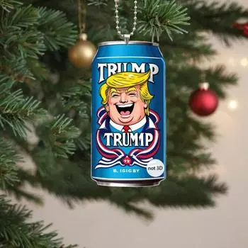 Украшение Трампа 2024 года, подвесные украшения для рождественской елки Трампа, 2D-аксессуар для зеркала заднего вида, украшение для дерева A
