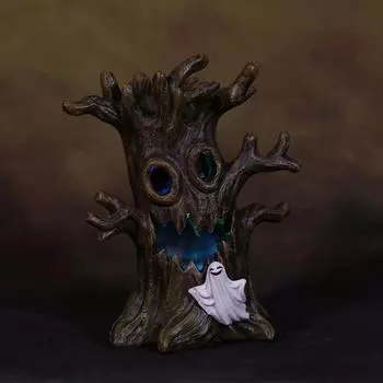 Украшение ужасов на Хэллоуин, украшение на вечеринку, украшение дома на дереве, статуя дома с привидениями