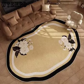 Украшение в стиле ретро для гостиной, ковер в форме утолщенного моющегося напольного коврика, нестандартные ковры для спальни, домашнего кабинета, нескользящий ковер 80 * 100cm