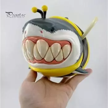 Украшение в виде большой белой акулы из смолы, фигурка акулы-кита мегалодона, мультяшная акула, настольное украшение для вечеринок в морской тематике, коллекционеров, детей B