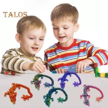 Украшение в виде цветка-дракона 11,8 дюйма, шарнирный дракон, фэнтезийный 3D-принтер, цветущий дракон, настольная игрушка-фиджет для коллекционеров-любителей драконов