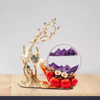 Украшение в виде фигурки оленя из зыбучих песков для барной стойки