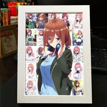 Украшение в виде фоторамки в подарок от The Quintessential Quintuplets в качестве подставки для демонстрации one flower