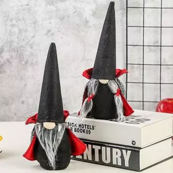 Украшение в виде гнома на Хэллоуин, мягкая плюшевая фигурка гнома, безликая кукла-игрушка в виде гнома с плащом для домашнего декора стола на Хэллоуин Men