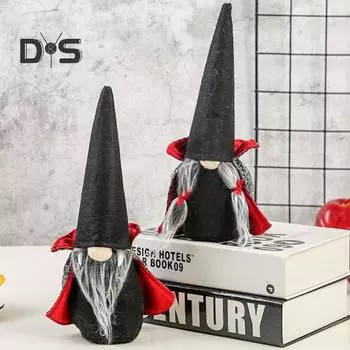 Украшение в виде гнома на Хэллоуин, мягкая плюшевая фигурка гнома, безликая кукла-игрушка в виде гнома с плащом для домашнего декора стола на Хэллоуин Men