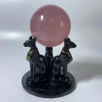 Украшение в виде хрустального шара из смолы в виде магического кота, полка для креативного офисного домашнего украшения, украшение стола