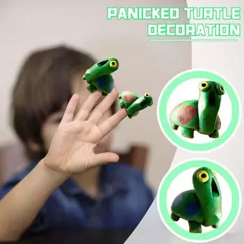 Украшение в виде испуганной черепахи Креативное украшение для рабочего стола Орнамент Домашний декор Ремесло One Size синий