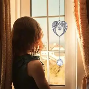 Украшение в виде крыльев ангела Искусственный кристалл Солнце Ловца Кусочек Радуги Мое сердце в