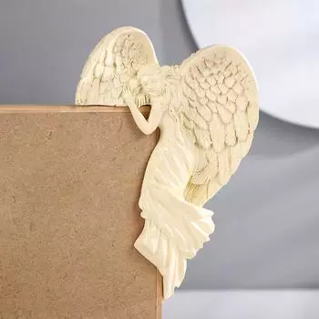 Украшение в виде крыльев ангела в европейском стиле для дверных коробок из смолы, популярное украшение в однотонном цвете. Winged angel pendant (right); 12*5.5*17.5