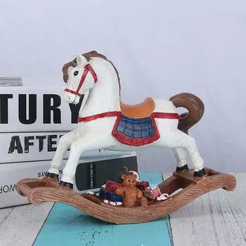 Украшение в виде лошади-качалки для рождественской вечеринки, дня рождения, смоляной лошадки-качалки, декоративные украшения, подарок для детей и семьи