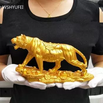 Украшение в виде маленького тигренка для гостиной, тумба под телевизор, украшения по фен-шуй, скульптуры животных из смолы, украшения для рабочего стола в городском доме