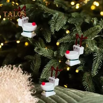 Украшение в виде оленя для унитаза, украшение в виде оленя для рождественской елки, статуэтка оленя для туалета, подарок для друга, семьи Reindeer