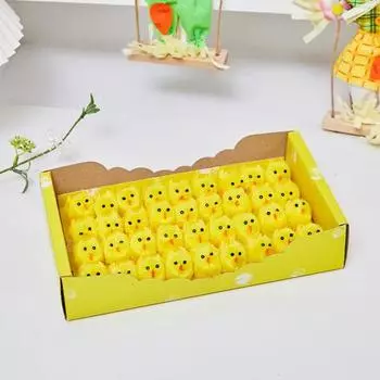 Украшение в виде пасхального цыпленка, желтый ватный шарик, цыпленок, пушистый цыпленок, украшение для домашнего офиса, пасхальная вечеринка, наполнитель пасхальной корзины 6pcs