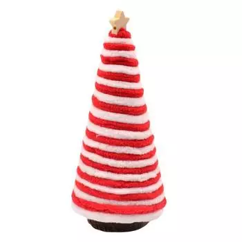 Украшение в виде рождественской елки в виде конфетной трости, мини-завиток, щетка для бутылок, рождественская елка с деревянной основой, настольная фигурка для украшения многоуровневого подноса 16 cm