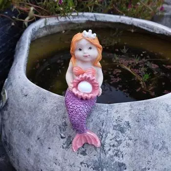 Украшение в виде русалки из смолы, фигурка русалки для домашнего офиса, настольное украшение в виде русалки для аквариума B