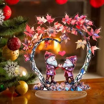 Украшение в виде сердца с любовью, 2D, плоское акриловое украшение для рабочего стола, мультяшное украшение на тему любви, подарок на годовщину Дня святого Валентина H