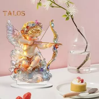 Украшение в виде сердца с любовью, 2D, плоское акриловое украшение для рабочего стола, мультяшное украшение на тему любви, подарок на годовщину Дня святого Валентина A