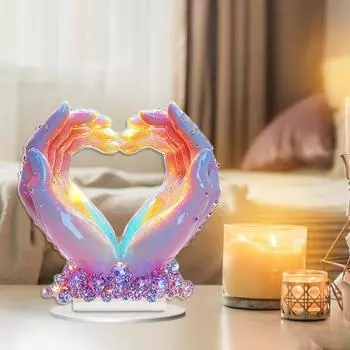 Украшение в виде сердца, украшение в виде сердца ко Дню святого Валентина, цветное 2D-плоское акриловое настольное украшение, подарок на годовщину, помолвку, свадьбу A