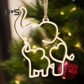 Украшение в виде слона дружбы с картой истории, деревянная подвеска в виде слона, матери и ребенка, украшение для матери, лучших друзей и сестер 1pc A