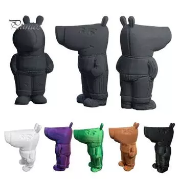 Украшение в виде собаки-мемчика, напечатанное на 3D-принтере, статуэтка собаки Chill Buddy, стоящая на столе собака в одежде, брюках и обуви, подарок для детей и взрослых, любителей мемов белый