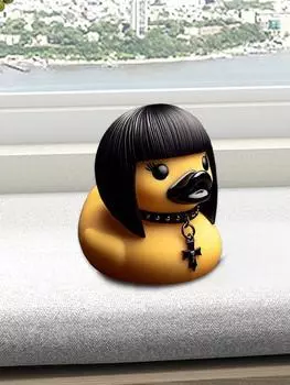 Украшение в виде статуэтки утки на демоническую тематику для приборной панели автомобиля Сатана Дьявол Утка Декор Сатана Панк Готика Дэт Рок Утка Автомобильные аксессуары