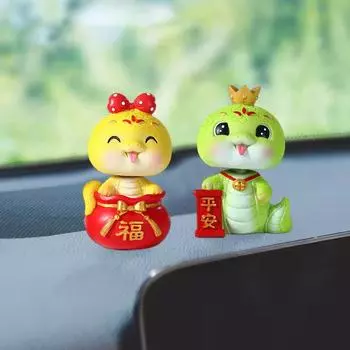 Украшение в виде статуи змеи, украшение для салона автомобиля, украшение на китайский Новый год 2025, украшение для домашнего рабочего стола, новогодний подарок для детей As picture