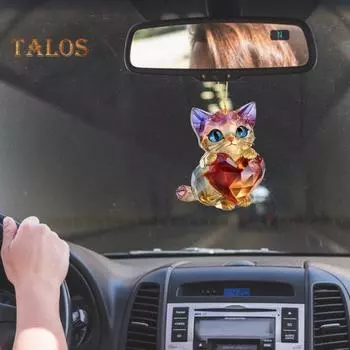 Украшение в виде животного на День святого Валентина, 2D акриловое плоское украшение в виде животного, мультяшное подвесное украшение для автомобиля, домашнего офиса, украшения на День святого Валентина A