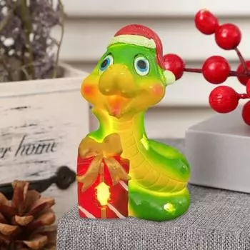 Украшение в виде змеи из смолы Yousheng, рождественская шляпа, коллекционная статуэтка змеи из мультфильма, настольное украшение для гостиной, спальни A