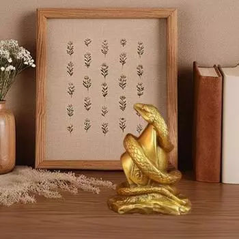 Украшение в виде змеи со знаком зодиака, статуэтка змеи из смолы, настольная статуя змеи, приносящей богатство и удачу, для китайского Нового года, домашнего офиса, декора B